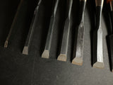 #M131  Mixed set for beginner Bench chisels set by unknown smith バラ鑿合わせ 初心者におすすめ 追入組鑿 作者不明