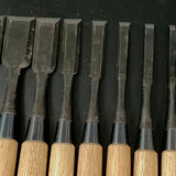 Ioroi Bench chisels set (Oirenomi) by Blue steel  五百蔵作 追入組鑿 青紙鋼