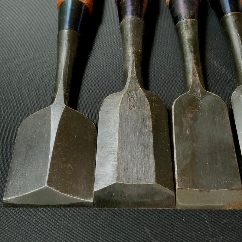 #M139  Mixed set for beginner Bench chisels set by unknown smith バラ鑿合わせ 初心者におすすめ 追入組鑿