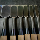 Kiyohisa Bench chisels set by Watanabe Kiyoe 渡辺清栄作 清久 追入鑿 10本組 Oirenomi