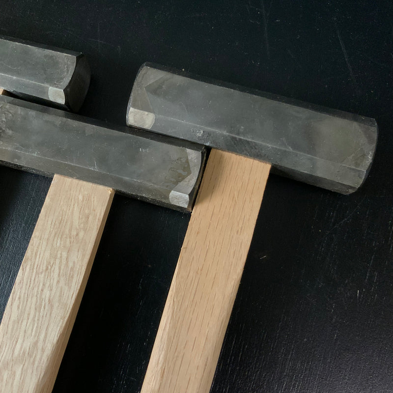 Old stock Hishikan Octagon Hammers  File finish with handle 掘出し物 菱貫 八角玄翁 柄付 ヤスリ仕上