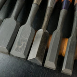 #M182  Mixed set for beginner Bench chisels set by unknown smith バラ鑿合わせ 初心者におすすめ 追入組鑿作者不明