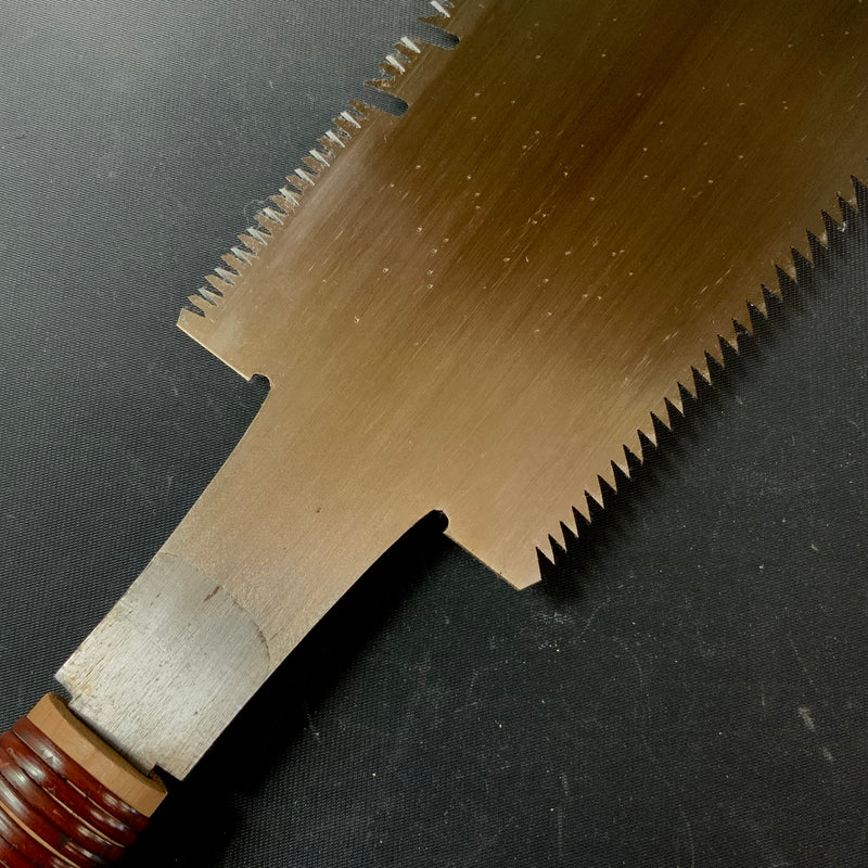 #110 Nagakatsu Double Edge Saw with Eddy Type Handles set by Kurashige 長勝鋸 渦巻き柄 両刃鋸 295mm