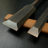 Old stock Hiromasa Slick Chisels set  (Ootsuki-nomi, Hontsuki-Nomi)  掘出し物 弘正 本突き組鑿  48,24mm