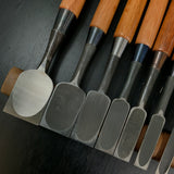 #M175 Mixed Bench chisels set by unknown バラ鑿合わせ 追入れ組鑿 10本組 作者不明