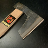 Japanese Carpenter's Axe by Tadachika with Blue steel Masakari 150mm  土佐刃物 忠親作 青紙鋼 大工鉞 150mm