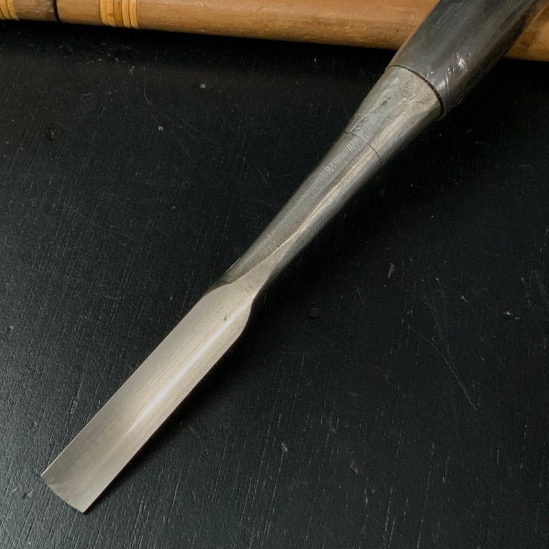 Tasai Special carving chisel with blackwood Handle   田斎作 内丸追入鑿 黒檀柄 12mm uchimaru