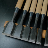 Ioroi Bench chisels set (Oirenomi) by Blue steel  五百蔵作 追入組鑿 青紙鋼