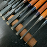 #M175 Mixed Bench chisels set by unknown バラ鑿合わせ 追入れ組鑿 10本組 作者不明