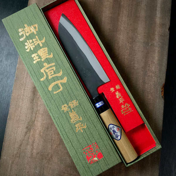 Gihei Santoku Bocho with blue steel    /     義平 三徳包丁 青紙付 165mm