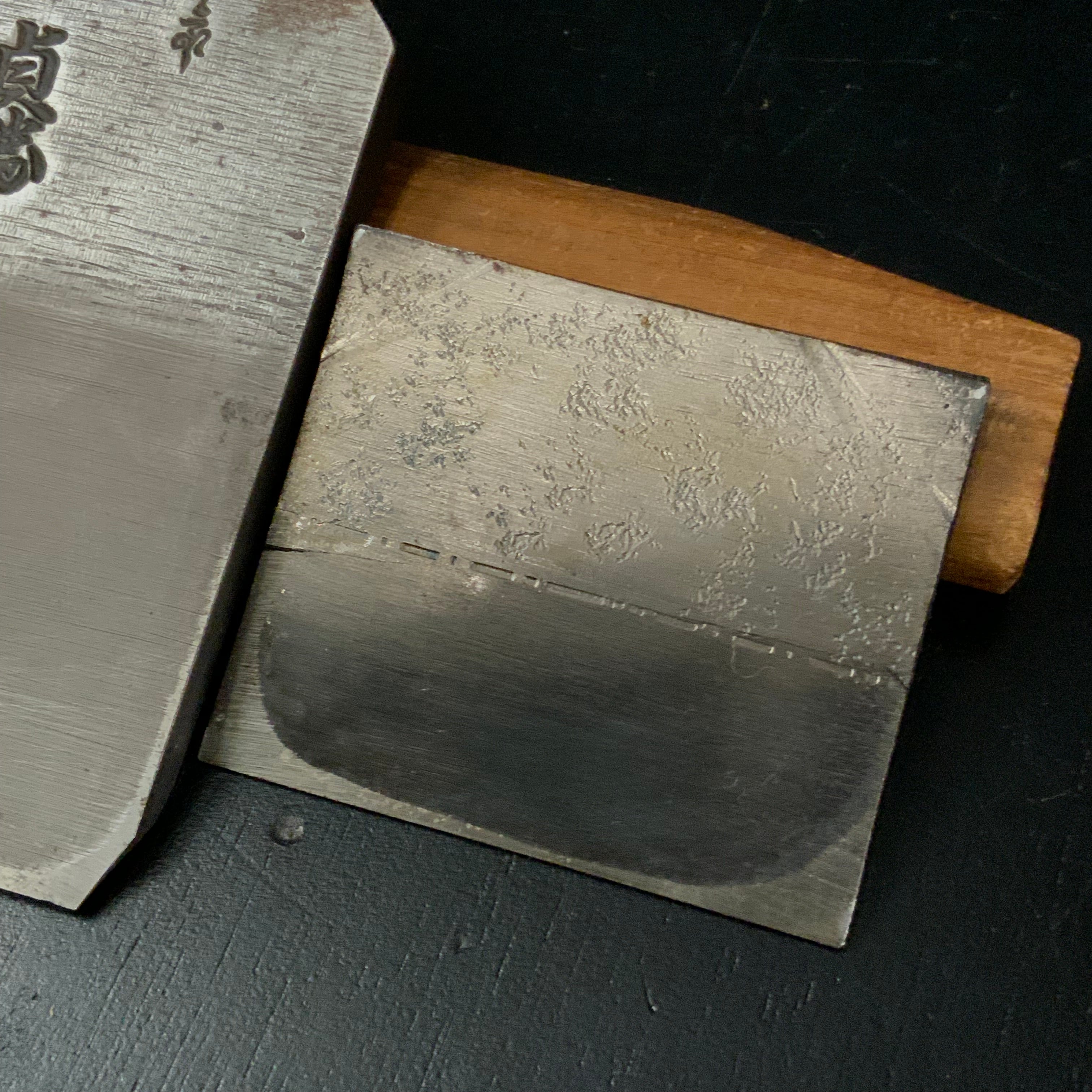 Old stock Sadatoku Smoothing Plane(Kanna) by unknown 掘出し物  貞徳 作者不明 仕上げ鉋 75mm