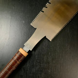 #148 Nagakatsu Double Edge Saw Eddy Type Handles set by Kurashige For Hard Wood 長297mm勝鋸 渦巻き柄 両刃鋸