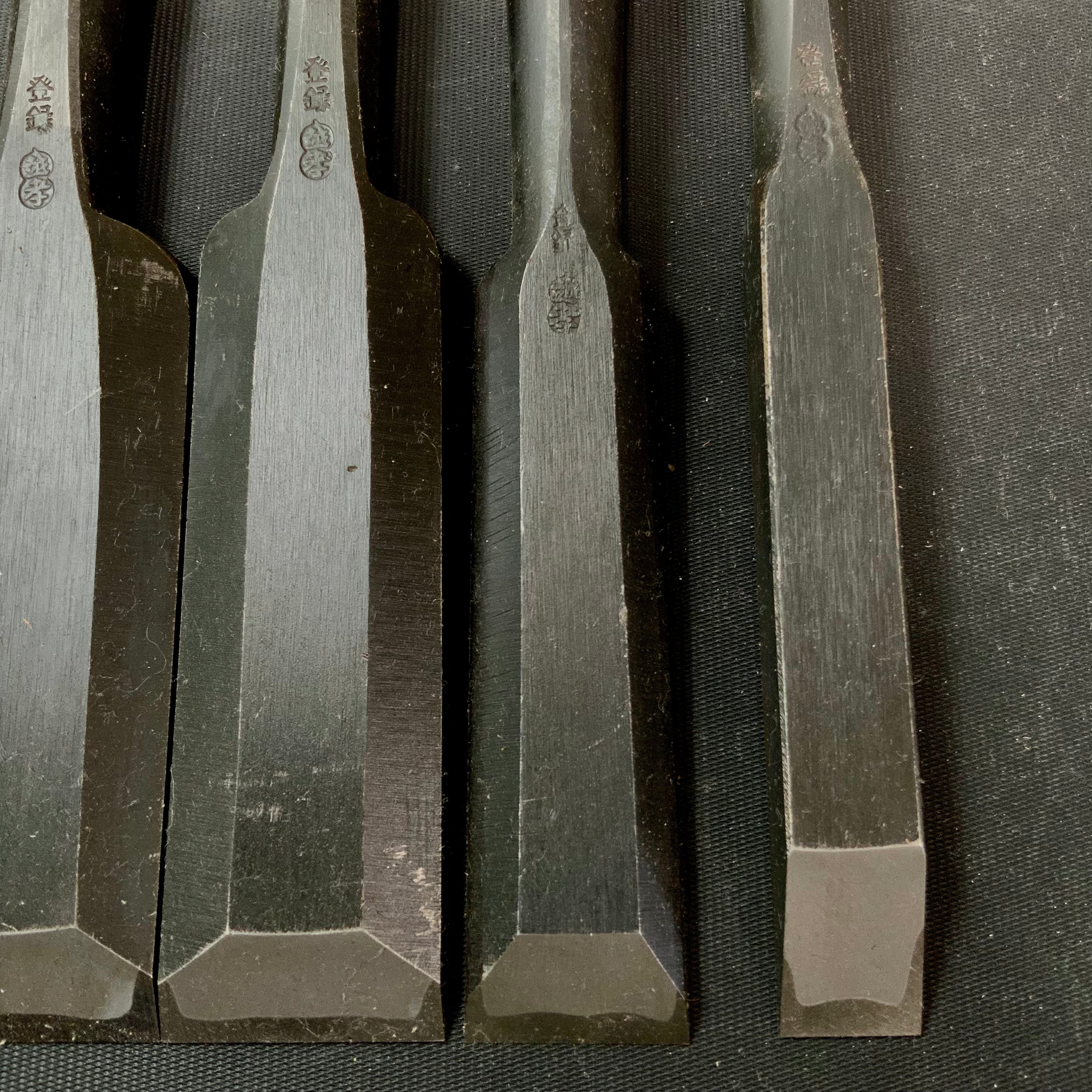 Koshitaka Timber chisels set with White Steel  越孝  厚鑿  6本組  Atsunomi