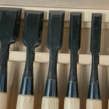 Ioroi Bench chisels set (Oirenomi) by Blue steel  五百蔵作 追入組鑿 青紙鋼