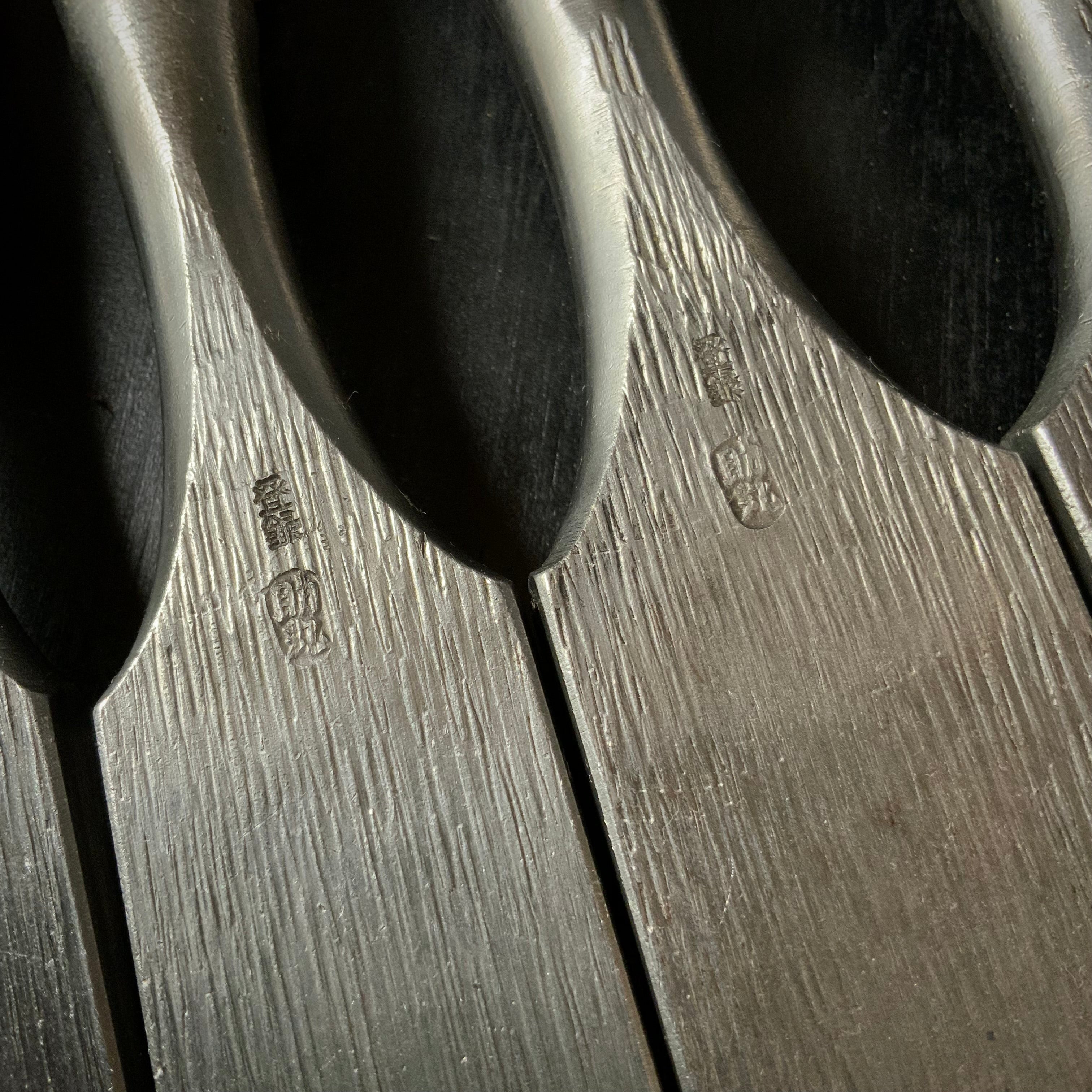 Old stock Sukemaru 3rd Damekiri chisels set with Triple ura 掘出し物 三代助丸作 碓氷金三郎氏 ダメ切り6本組鑿 Damekirinomi