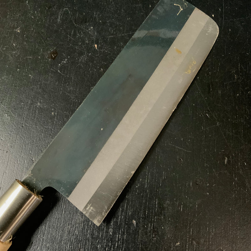 Ittetsusai Kurouchi Nakiri Hocho 160mm     一徹斎作 黒打 菜切包丁 160mm