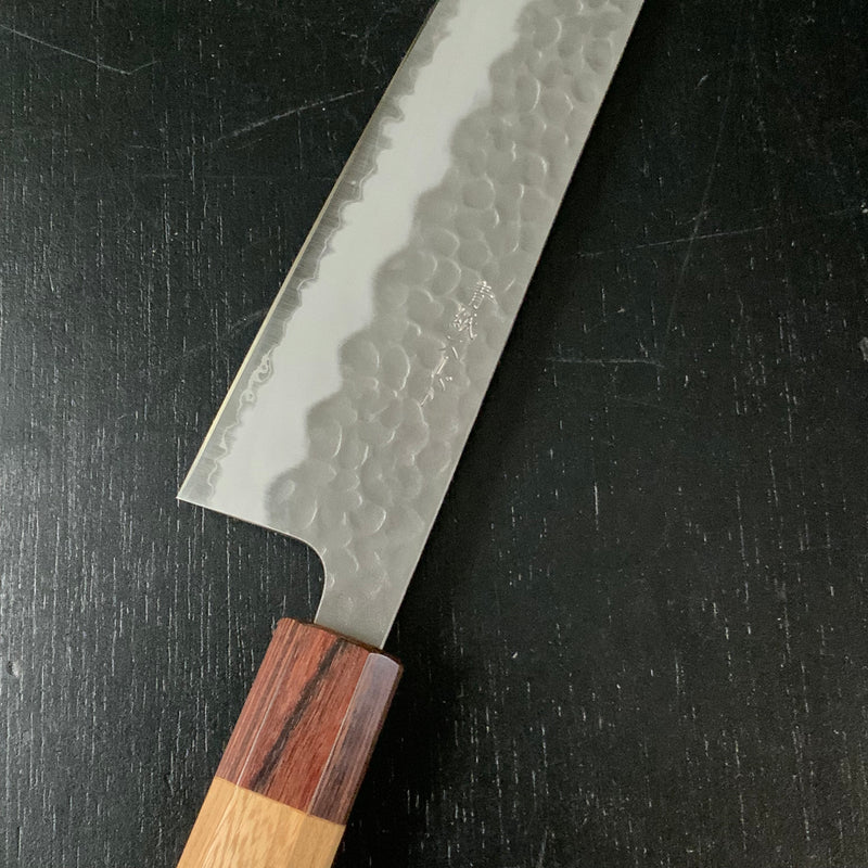 Tsuchime Finish Chef knife Gyuto Blue Steel  切れるよろこび 牛刀 槌目仕上 青紙鋼 210mm