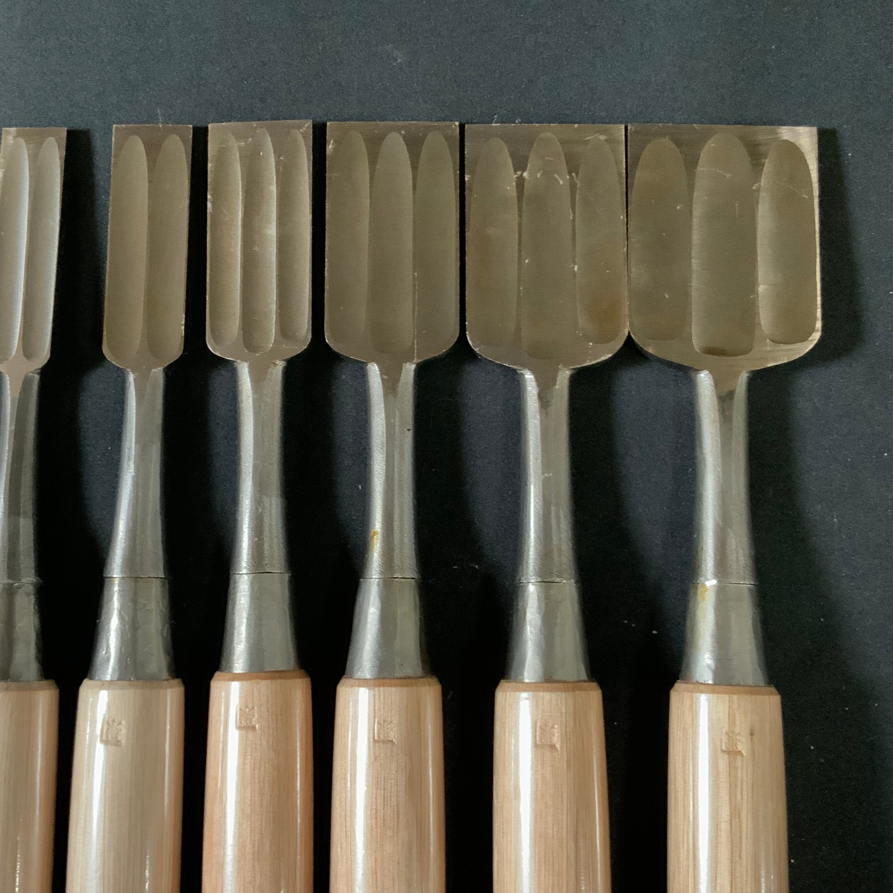 Old stock #1 Kunikei Triple Ura Bench chisels set file finishing by Ik