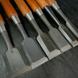 #M166 Mixed Oirenomi chisels set by unknown smith バラ鑿合わせ 追入組鑿 7本組 作者不明