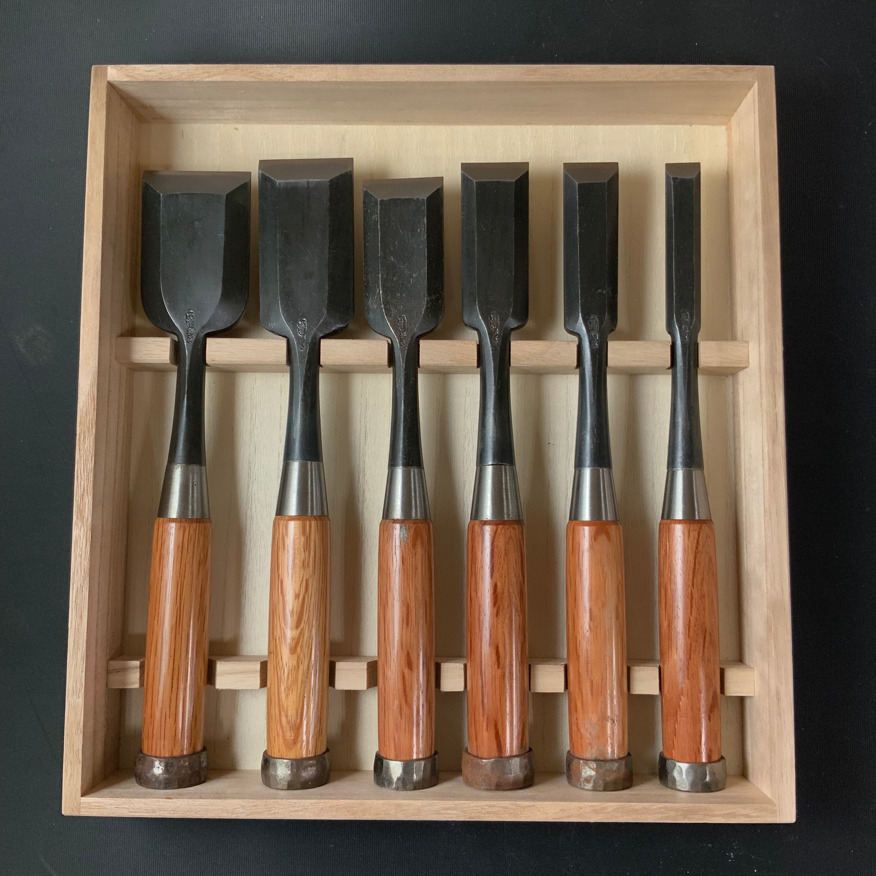 Kanehiro Timber chisels 6piece set / 兼弘 叩組鑿 6本組 – YAMASUKE KurashigeTools