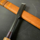 Tasai Middle Timber chisels  with blue steel     /     田斎心童作 中叩鑿 芯付白樫柄 18mm