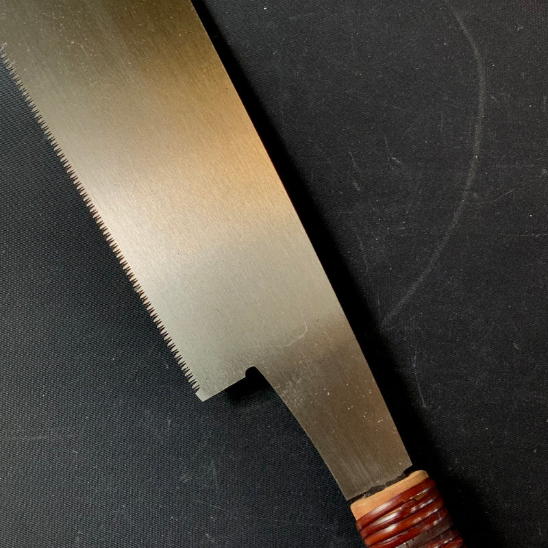 #116 Nagakatsu Single Edge(Kataba) Saw with Eddy Type Handles set by Kurashige  渦巻き柄 片刃鋸 225mm