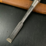 Tasai Masame Special Bench chisels with blue steel 田斎作 柾目 追入鑿  紫檀柄 15mm