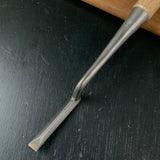 Tasai Special Dovetail Trowel chisel (Kote nomi)  田斎作 鎬鏝鑿 白樫柄  9mm