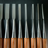 Sukeroku  Sukemaru 3th High-Speed Steel Bench chisels set  三代助丸 碓氷淑郎 ハイス鋼追入鑿 助六 15本組 Oirenomi