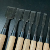 Ioroi Bench chisels set (Oirenomi) by Blue steel  五百蔵作 追入組鑿 青紙鋼