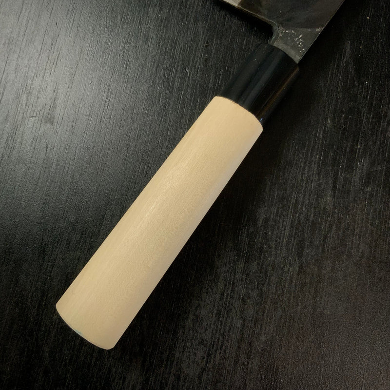 Kurouchi Nakiri Habahiro Bocho Blue Steel    /     黒打 菜切幅広包丁 165mm 青紙鋼 P柄シノギ付