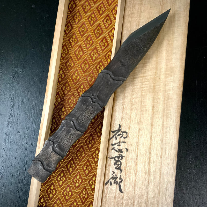 [Shoshi-Kantetsu] Left hand Kiridashi by Sozen Carving  初志貫徹 素全作  切出し小刀 左 24mm