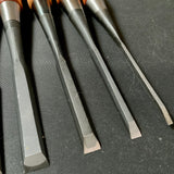 #M148  Mixed set for beginner Bench chisels set by unknown smith バラ鑿合わせ 初心者におすすめ 追入組鑿
