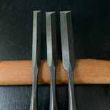 Ioroi Dovetail Paring chisels with white steel by Ioroi Hideo  五百蔵秀夫作 五百蔵 （シノギ）薄鑿