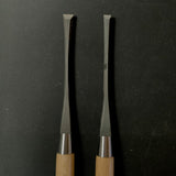 Old stock Kiyohisa Bachi chisels by Watanabe Kiyoe 掘出し物 渡辺清栄作 清久作 バチ鑿 9mm 12mm Bachinomi