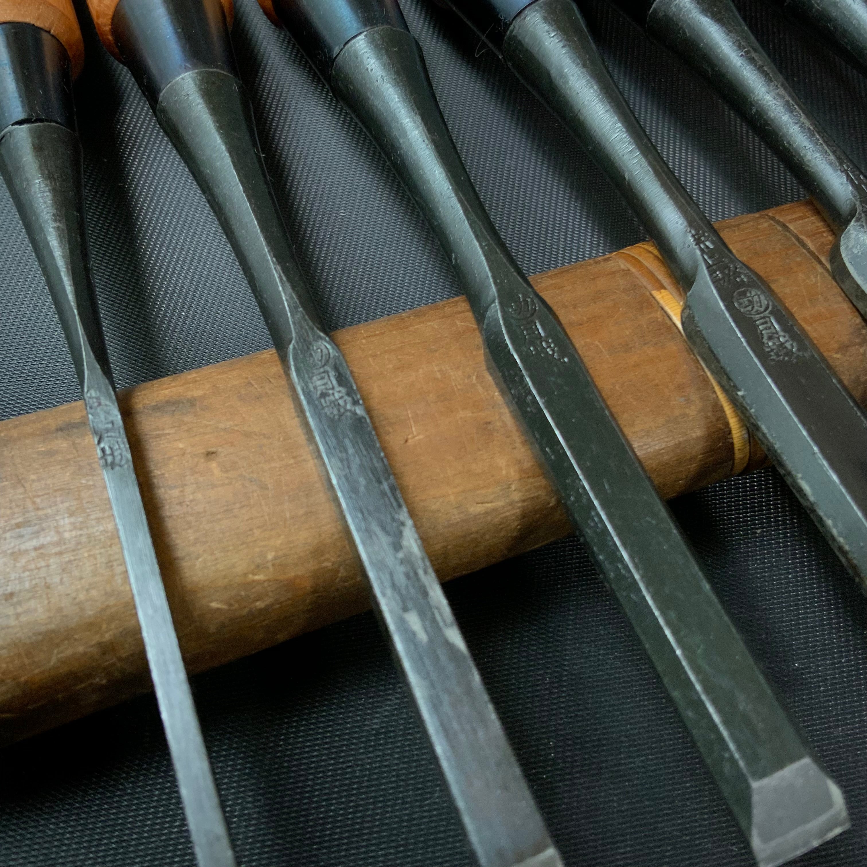 Tsukishiro Bench chisels set  10 Piece          月城 追入組鑿 白樫柄  Oirenomi