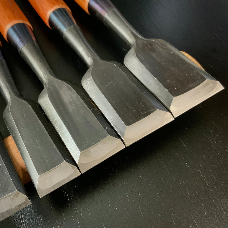 #M168  No brand Bench chisels set by unknown smith  無名 追入組鑿 10本組 作者不明