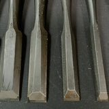 #M142  Mixed set for beginner Bench chisels set by unknown smith バラ鑿合わせ 初心者におすすめ 追入組鑿作者不明