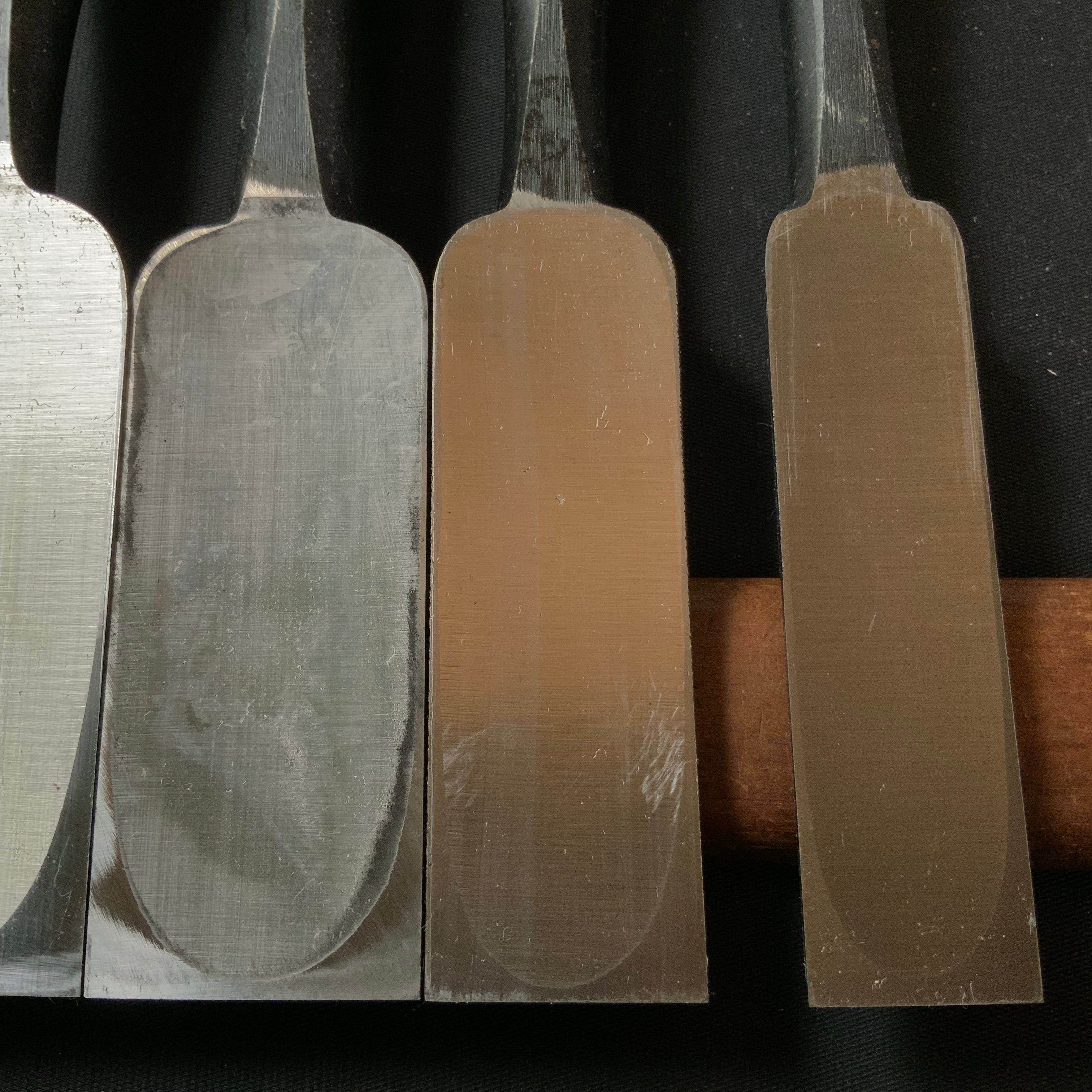 Ioroi Timber chisels set with white steel by Ioroi Hideo 五百蔵秀夫作 五百蔵 厚鑿  5本組 Atsunomi
