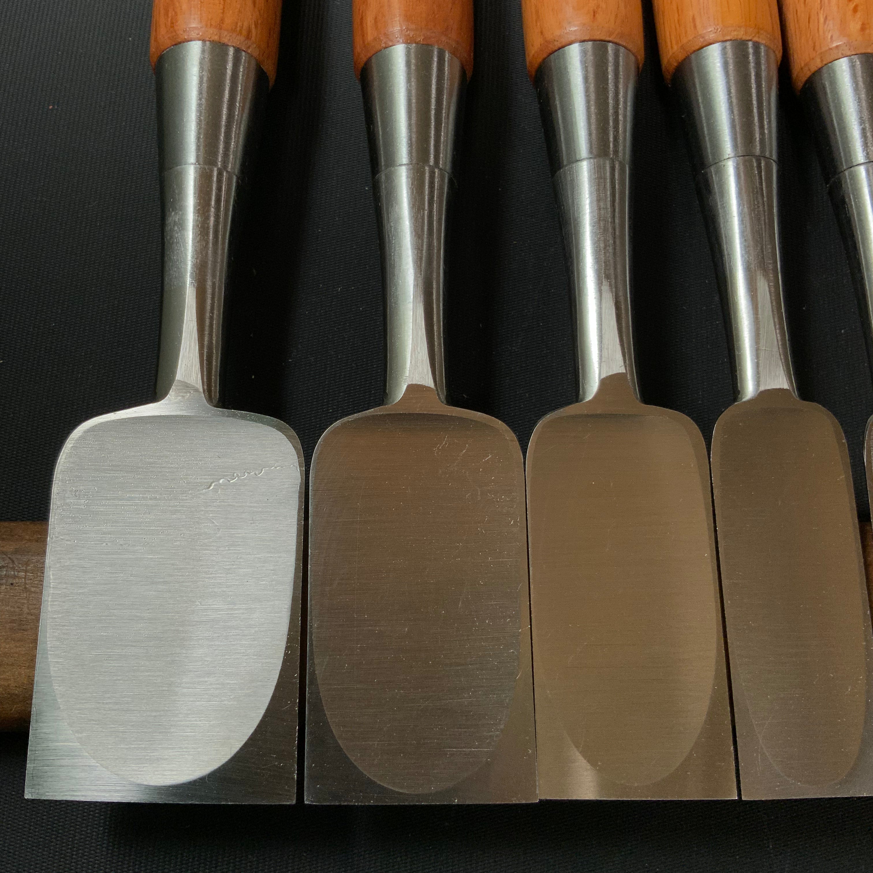 #M145  Mixed set High-Speed Steel  Bench chisels set  バラ鑿合わせ ハイス追入組鑿