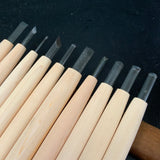 Heijoshin Michi Spoon chisels  Carving chisels set   /    平常心 道  彫刻刀10本組 Chokokuto