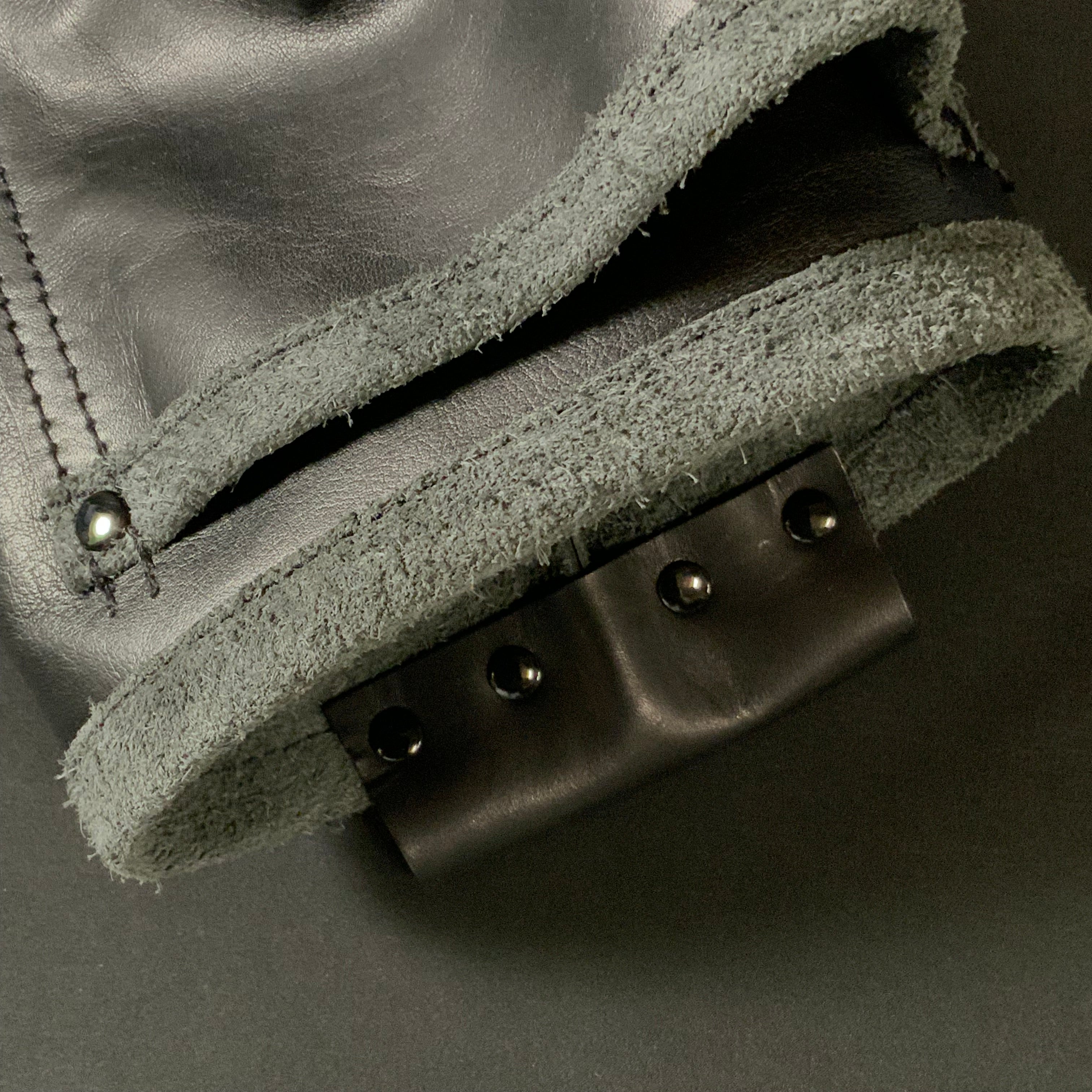 だるま ビス袋 本革  A　ブラック  Working Waist Screw bag, Genuine leather, black