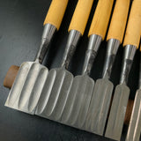 Ichimitsu Sukemasa Suminagashi Bench chisels Box wood Handle 助正作 市光 墨流し 追入組鑿 10本組  拓柄入 三つ裏 Oirenomi