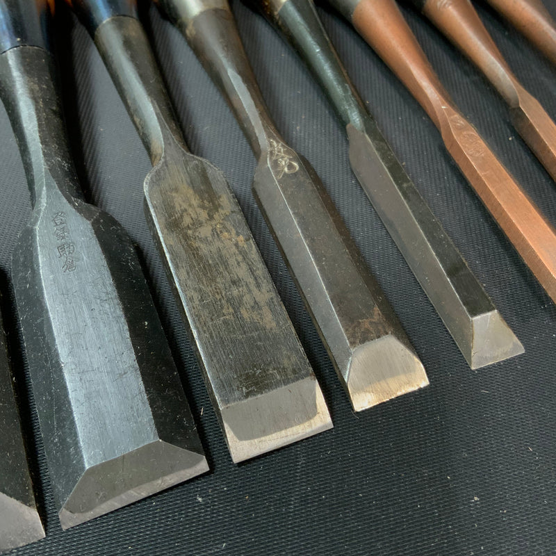 #M141  Mixed set for beginner Bench chisels set by  バラ鑿合わせ 初心者におすすめ 追入組鑿