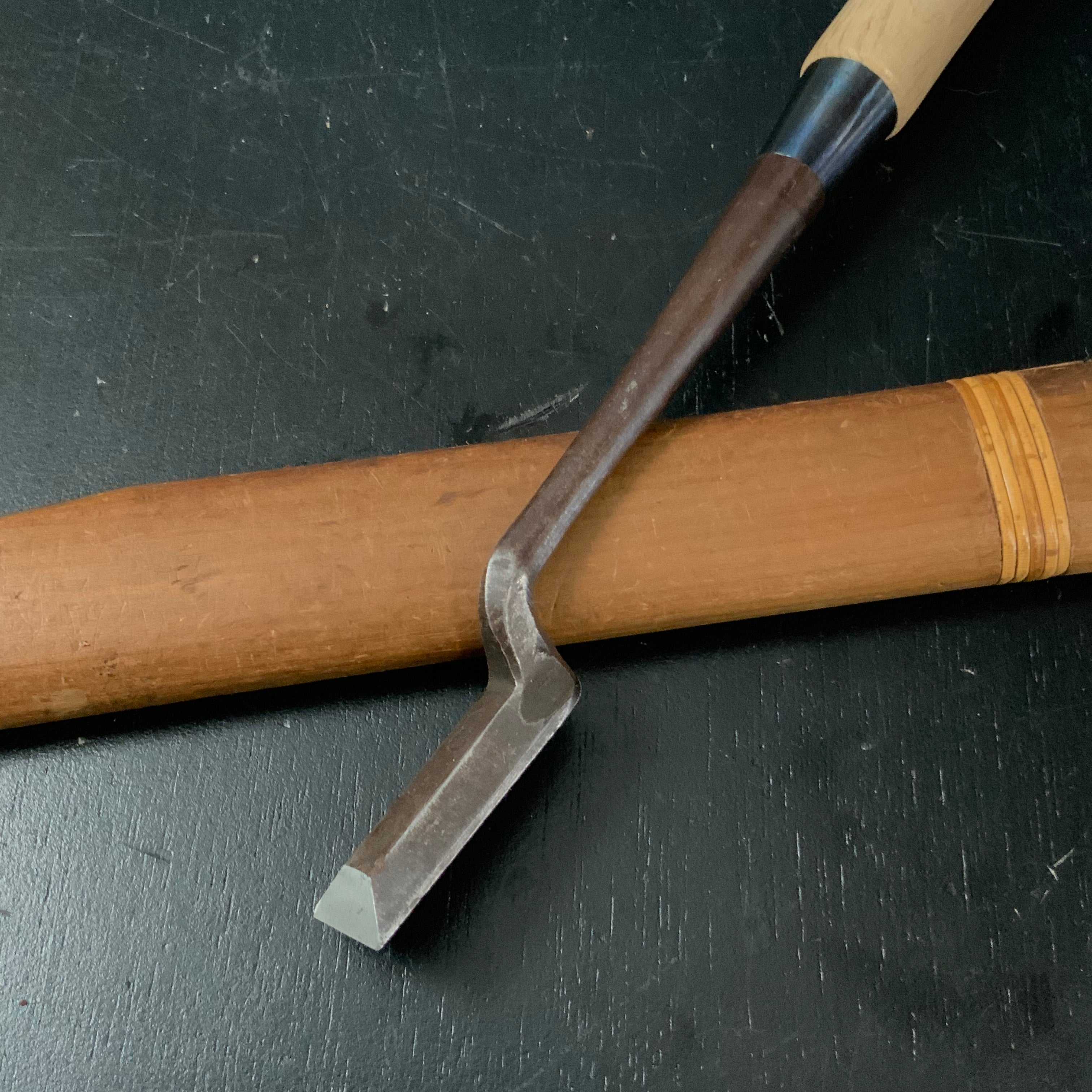 Old stock Hirayoshi Timber Bachi(Kotenomi) chisels  掘出し物 平義 鎬 鏝鑿 kotenomi  18mm