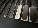 #M138  Mixed set for beginner Bench chisels set by unknown smith バラ鑿合わせ 初心者におすすめ 追入組鑿作者不明