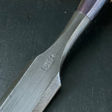 Tasai Special Damekiri Bench chisel (Damekiri nomi)  田斎作 面取ダメ型追入鑿 赤樫柄  30mm