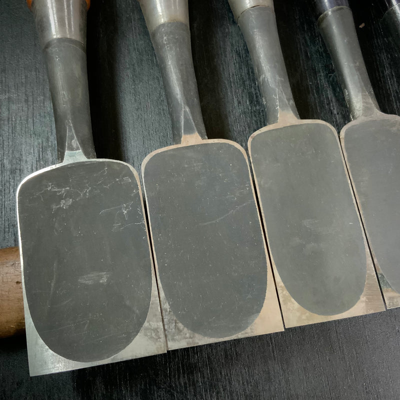 #M165 Mixed Timber chisels set by unknown smith バラ鑿合わせ 叩き組鑿 作者不明