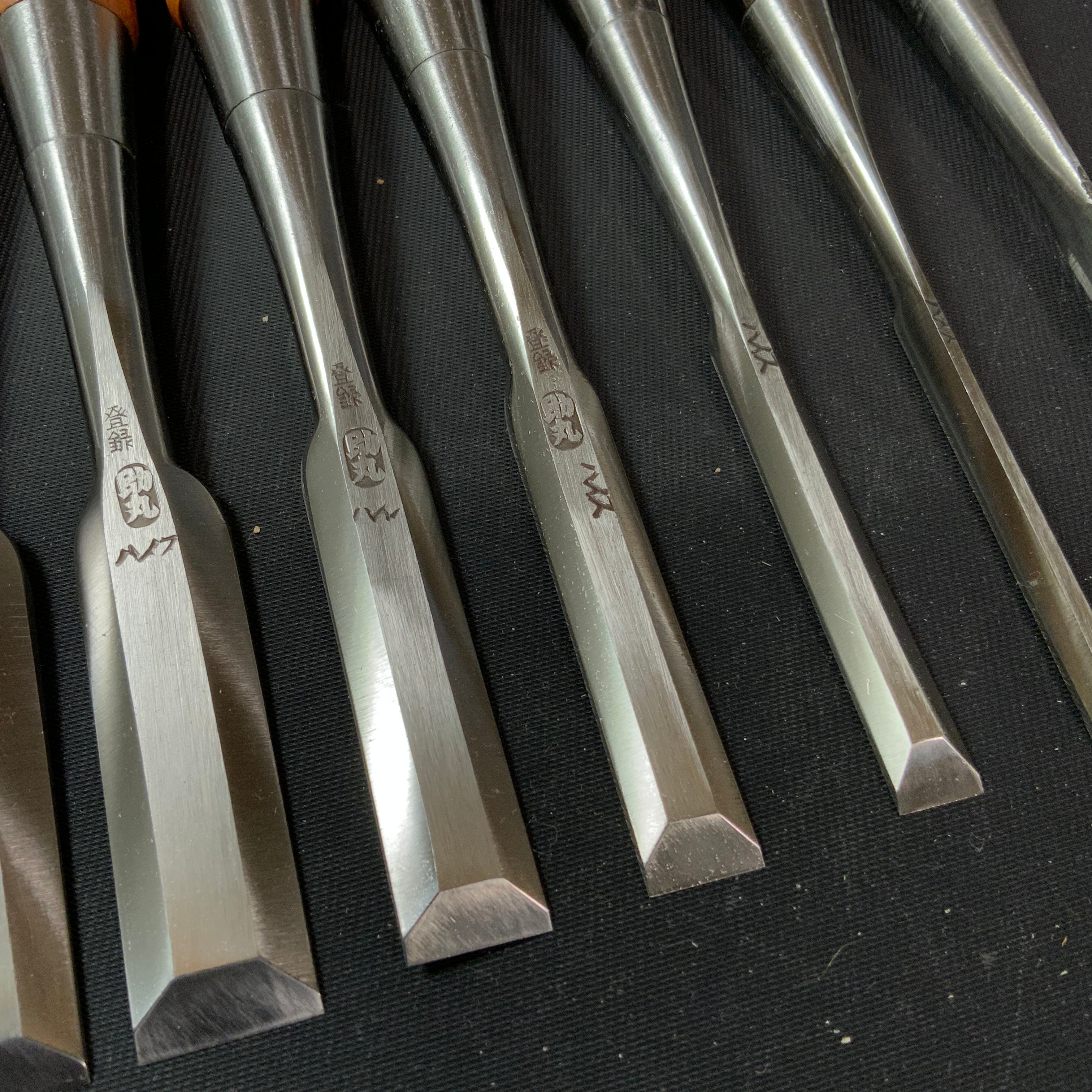 #M145  Mixed set High-Speed Steel  Bench chisels set  バラ鑿合わせ ハイス追入組鑿