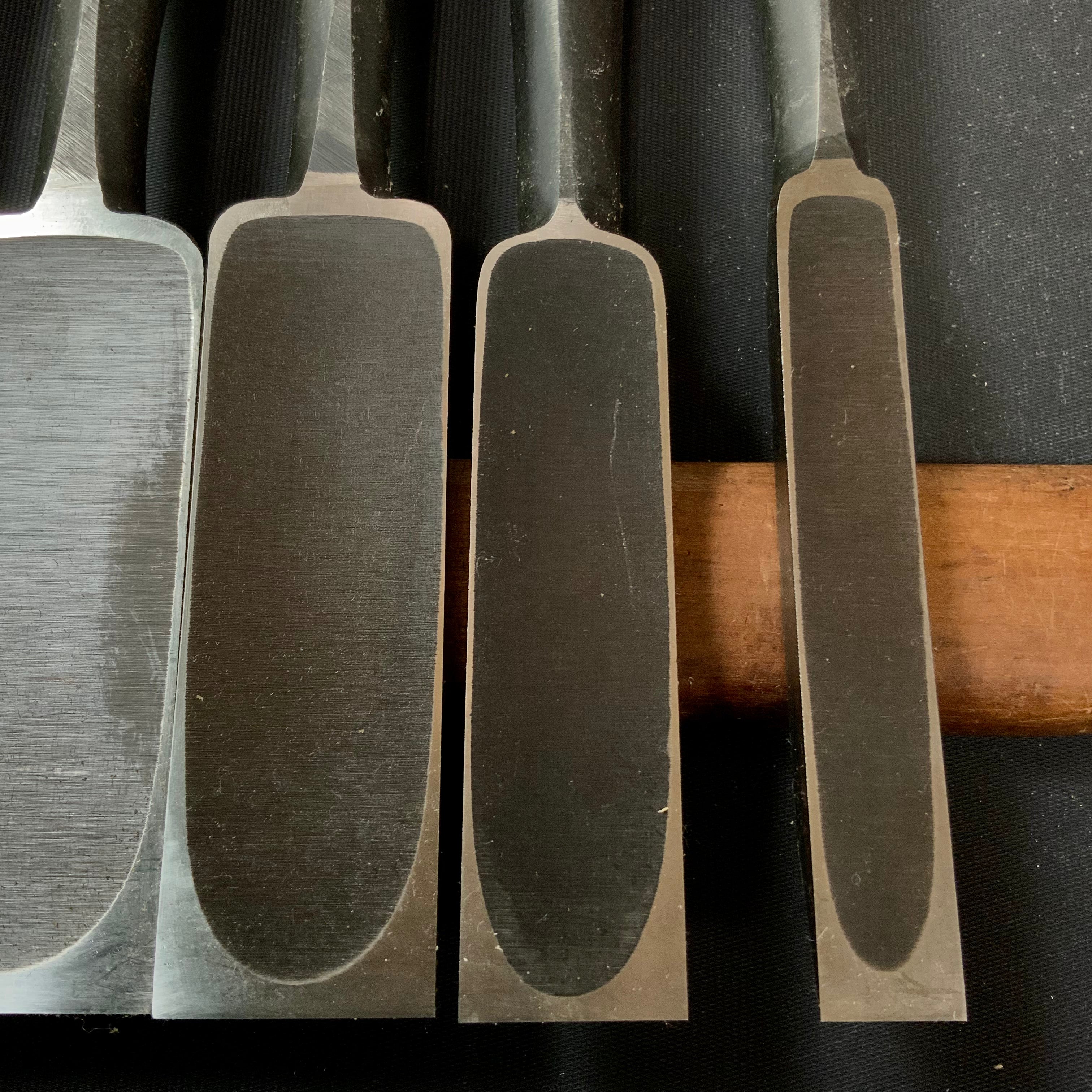 Koshitaka Timber chisels set with White Steel  越孝  厚鑿  6本組  Atsunomi